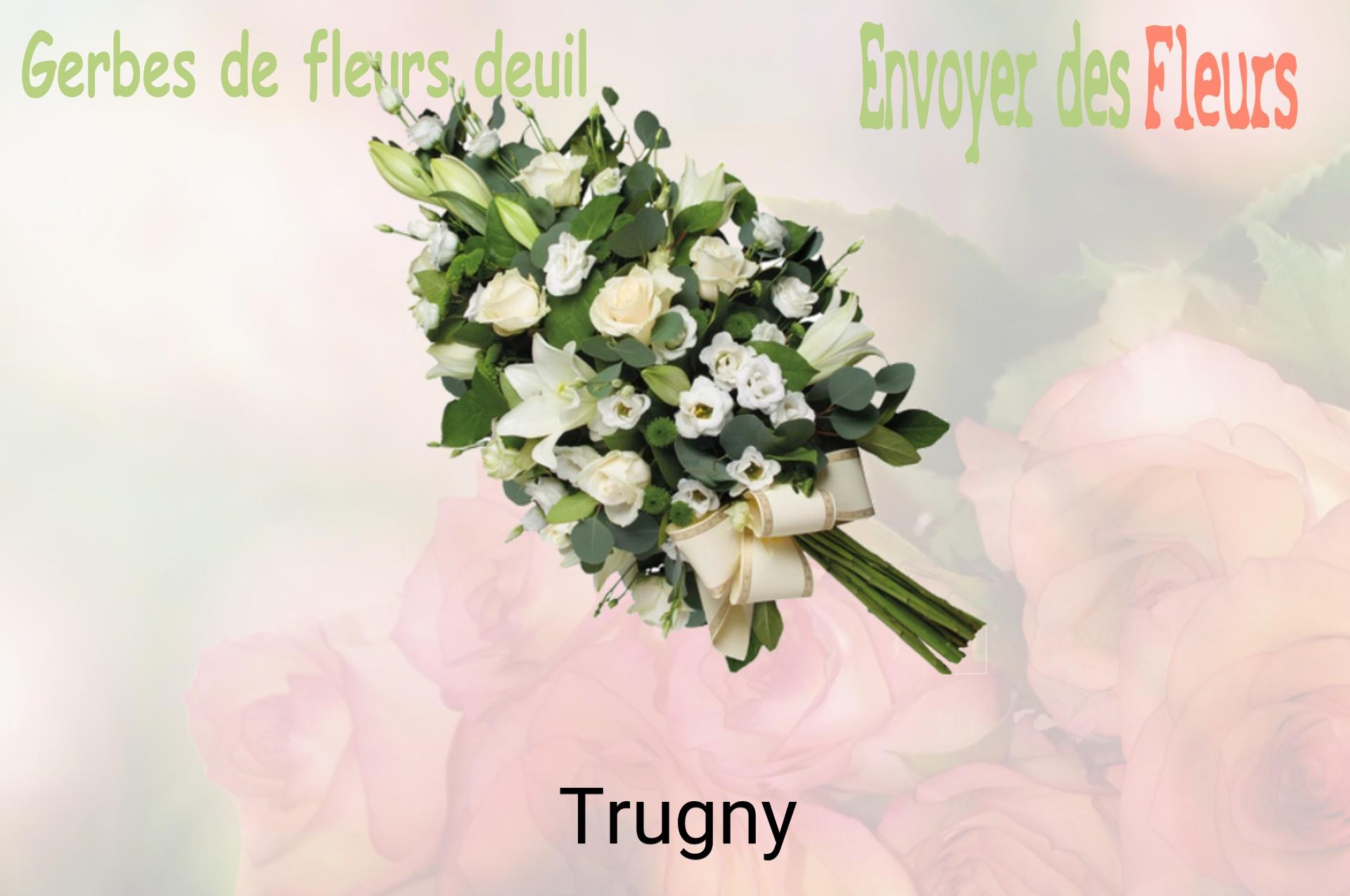 Gerbe de fleurs de deuil livrée à Trugny